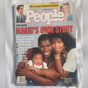 People Weekly Magazine Vtg October 19, 1992 "Magic's Own Story" Cover Cookie